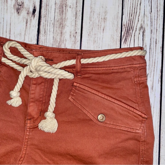 Free People dusty rose shorts with rope belt and rose gold hardware - Picture 5 of 6
